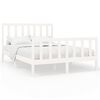vidaXL Bedframe zonder matras massief grenenhout wit 140x190 cm