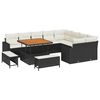 vidaXL Tuinbankenset 12 st Zwart poly rattan