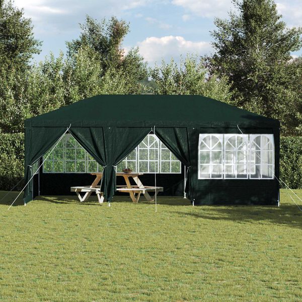 vidaXL Partytent Groen 600 x 400 x 266 cm Polyetheen