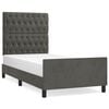 vidaXL Bedframe zonder matras 100x200 cm fluweel donkergrijs