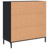 vidaXL Dressoir met lade Zwart 79,5 x 33 x 82 cm Bewerkt hout