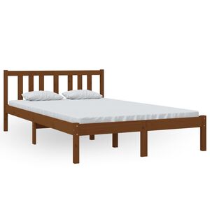 vidaXL Bedframe massief hout honingbruin 120x200 cm