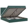vidaXL Ottoman bed met matras Donkergroen 160 x 200 cm Fluweel