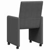 vidaXL Dining Stoelen met Wielen 2 pcs Donkergrijs 57 x 66 x 94 cm