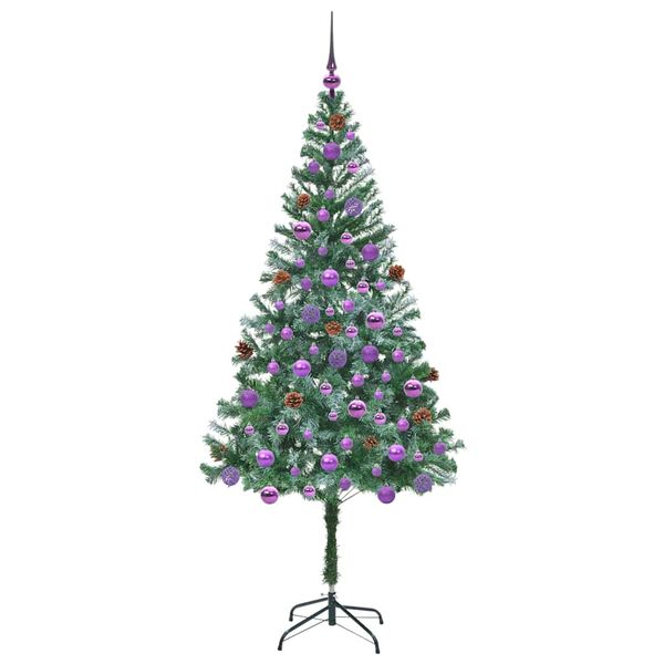 vidaXL Kunstkerstboom met 300 LED Groen 180 cm PVC en Staal