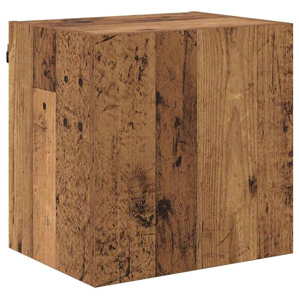 vidaXL TV Wandkast Wandgemonteerd Oud Hout 40,5x30x40cm Bewerkt hout