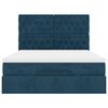 vidaXL Ottoman bed met matrassen en LED's 140x190cm fluweel