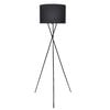 vidaXL Lampenkap voor vloerlamp met standaard 139 cm zwart