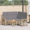 vidaXL Tuin Ligbank Set Beige en Licht Grijs 164 x 164 x 112 cm