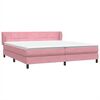 vidaXL Boxspring met matrassen fluweel roze 200x210 cm