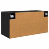 vidaXL Wandgemonteerde TV-kast Zwart eiken 80 x 34.5 x 40 cm