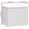 vidaXL Hockers met kussens 2 st 40x30x40 cm poly rattan bruin