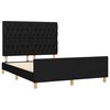 vidaXL Bedframe zonder matras stof zwart 140x190 cm