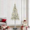 vidaXL Kerstboom met 300 LED met standaard Wit 210 cm PE en staal