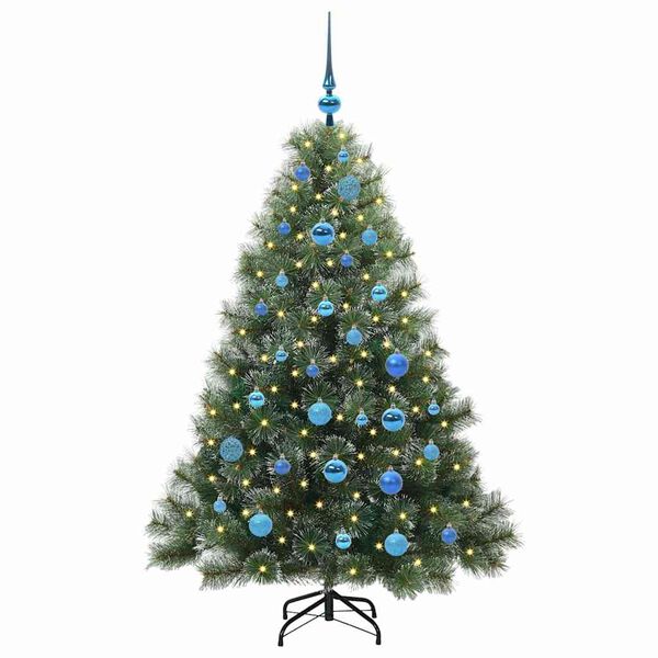 vidaXL Kunstkerstboom met 150 LED met standaard Groen 150 cm PE en PVC