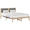 vidaXL Bedframe Donkergrijs 140 x 190 cm Massief grenenhout