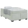 vidaXL Bedframe met matras Lichtgrijs 120 x 190 cm Stof