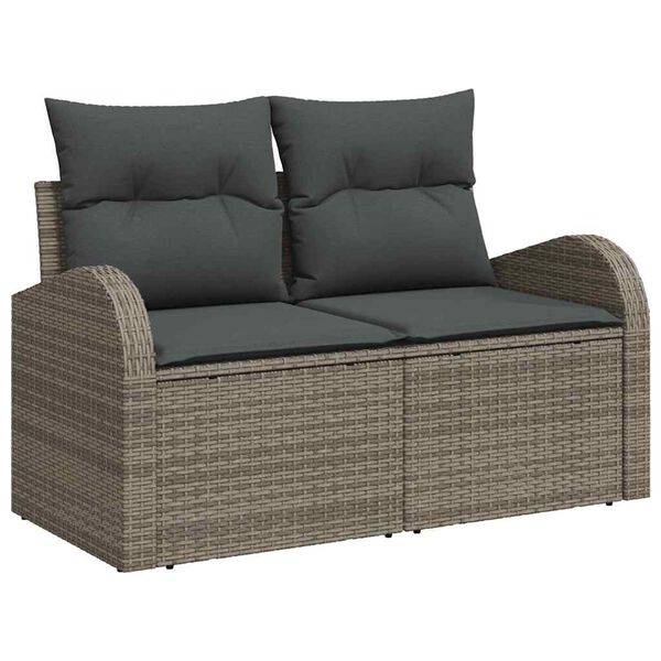 vidaXL Tuin Sofa Set met kussen 5 pcs Grijs