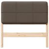 vidaXL Gestoffeerd hoofdbord Bruin en Taupe 80 cm Massief grenenhout