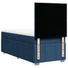 vidaXL Boxspring met matras stof blauw 90x200 cm