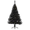 vidaXL Kunstmatig Voorverlicht Kerstboom met 150 LED Zwart 120 cm PVC