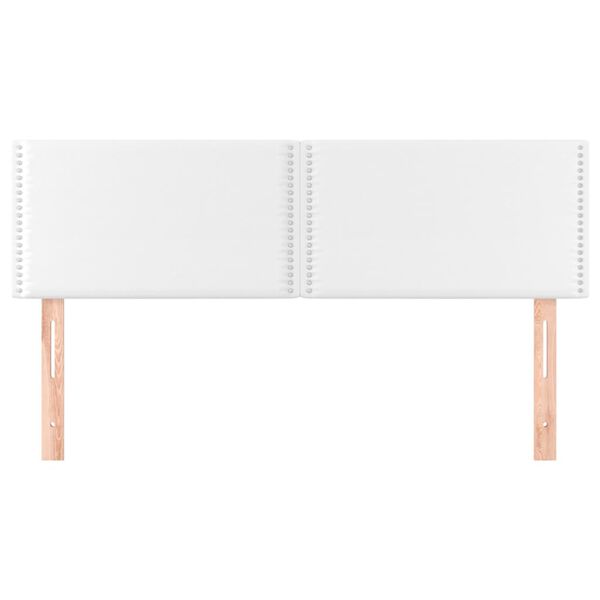 vidaXL Hoofdborden 2 st 72x5x78/88 cm kunstleer wit