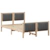 vidaXL Bedframe Bruin en donkergrijs 120 x 200 cm Massief grenenhout