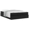 vidaXL Bedframe met matras met matras 2 pcs Zwart PVC