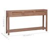 vidaXL Wandtafel 145x30x80 cm massief teakhout