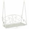 vidaXL Schommelbank Staal 110 x 52,5 x 47 cm Antiek wit