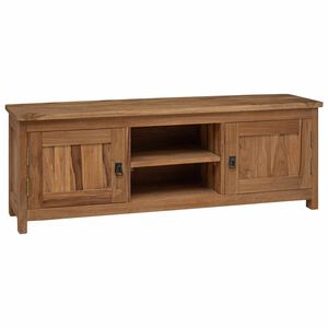 vidaXL Tv-meubel 110 x 30 x 40 cm Naturel Massief Teakhout