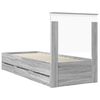 vidaXL Bedframe met lade Grijs Sonoma 75 x 190 cm Ingenieurshout