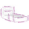 vidaXL Bedframe "Viana" met LED zonder matras wit 100x203 cm