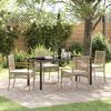 vidaXL Tuin Eetset 5 pcs Beige poly rattan