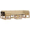 vidaXL Buiten bankenset 8 st Wit en Beige