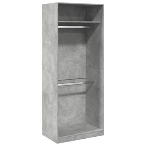 vidaXL Kledingkast 80x50x200 cm bewerkt hout betongrijs
