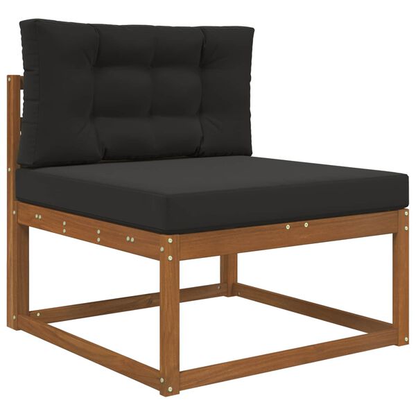 vidaXL Buiten bankkussen 2 pcs Zwart Polyester