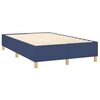 vidaXL Boxspring met matras en LED stof blauw 120x200 cm