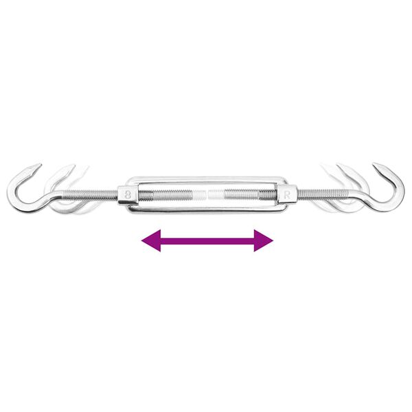 vidaXL 9-delige Zonneschermaccessoireset roestvrij staal