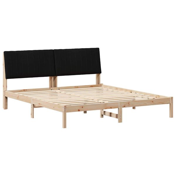 vidaXL Bedframe met hoofdeinde Bruin 180 x 200 cm Massief grenenhout