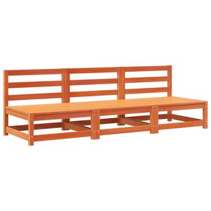 vidaXL Tuinbank zonder armleuning 3 st 70x70x67 cm grenenhout wasbruin