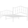 vidaXL Bedframe met hoofd- en voeteneinde metaal wit 100x200 cm