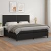 vidaXL Boxspring met matras kunstleer zwart 200x200 cm