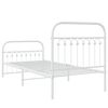 vidaXL Bedframe met hoofd- en voeteneinde metaal wit 90x190 cm