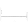 vidaXL Bedframe met hoofd- en voeteneinde metaal wit 80x200 cm
