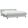 vidaXL Boxspring met matrassen fluweel lichtgrijs 180x210 cm