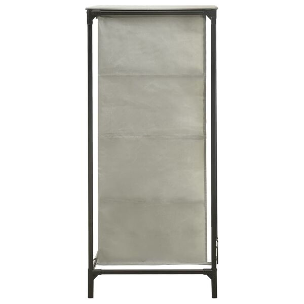 vidaXL Schoenenrek 55x36x76 cm nonwoven stof en staal grijs