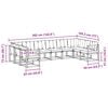 vidaXL Buiten bankenset met kussen 10 pcs Natuurlijk en Zwart