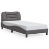 vidaXL Bedframe met LED zonder matras "Hvar" grijs 80x200 cm