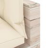 vidaXL 5-delige Loungeset met kussens pallet grenenhout